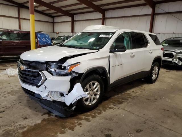 1GNEVFKW4MJ247587 - 2021 CHEVROLET TRAVERSE LS WHITE photo 1