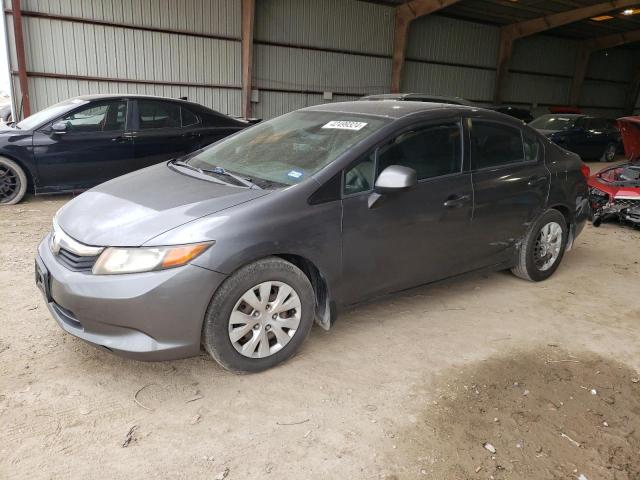 2HGFB2F55CH333007 - 2012 HONDA CIVIC LX GRAY photo 1