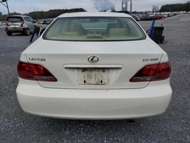 JTHBA30G565151995 - 2006 LEXUS ES 330 WHITE photo 6