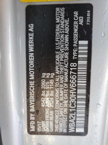 WBA2L1C30HV666718 - 2017 BMW M240I ნაცრისფერი ფოტო 12