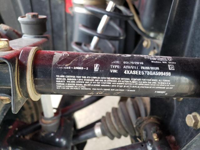 4XASEE573GA599498 - 2016 POLARIS SPORTSMAN 570 EPS 红色 照片 10