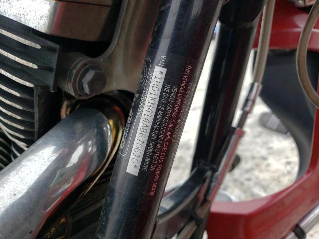 1HD1KH414AB670610 - 2010 HARLEY-DAVIDSON FLTRX 红色 照片 10