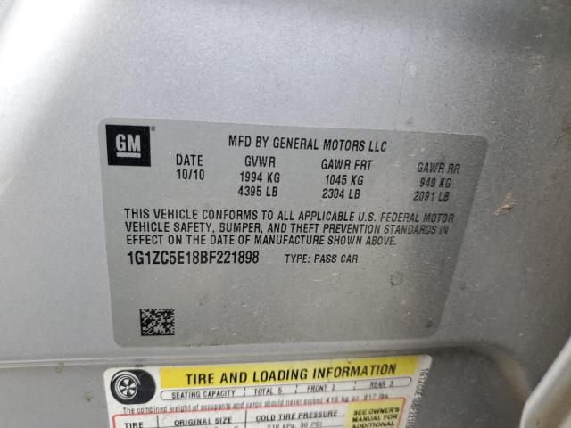 1G1ZC5E18BF221898 - 2011 CHEVROLET MALIBU 1LT SILVER photo 12