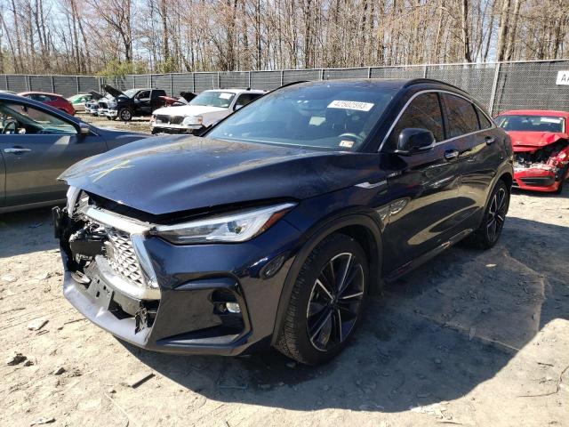 3PCAJ5J36NF103858 - 2022 INFINITI QX55 LUXE BLUE photo 1