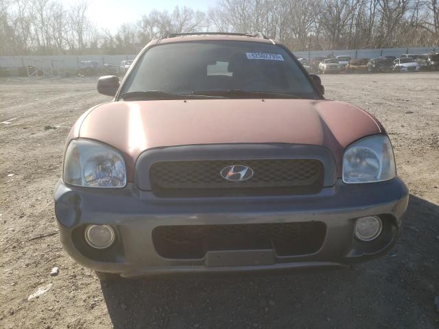 KM8SC13D44U822105 - 2004 HYUNDAI SANTA FE GLS RED photo 5