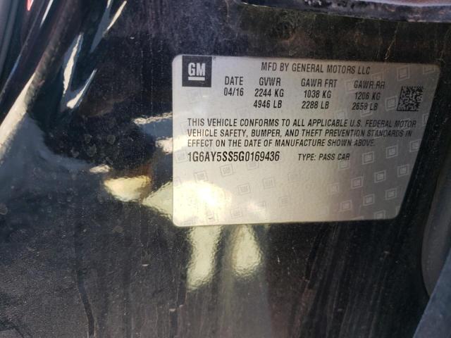 1G6AY5SS5G0169436 - 2016 CADILLAC CTS PERFORMANCE COLLECTION BLACK photo 12