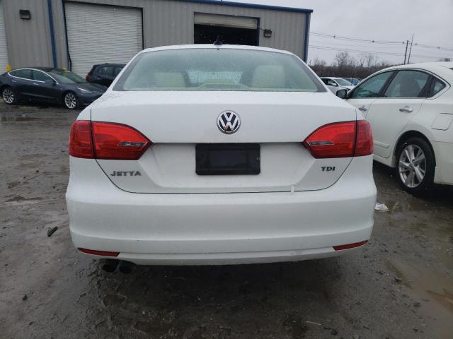 3VWLL7AJ9EM413217 - 2014 VOLKSWAGEN JETTA TDI WHITE photo 6