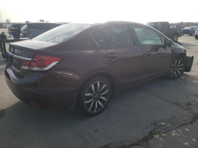 2HGFB2F91FH511678 - 2015 HONDA CIVIC EXL MAROON photo 3