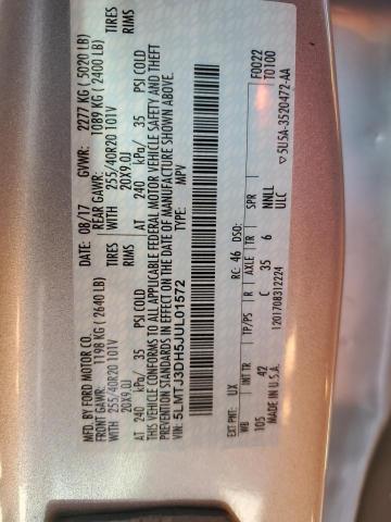 5LMTJ3DH5JUL01572 - 2018 LINCOLN MKC RESERVE ვერცხლისფერი ფოტო 13