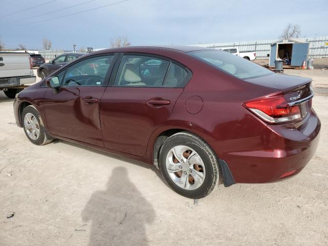 19XFB2F59EE204460 - 2014 HONDA CIVIC LX BURGUNDY photo 2