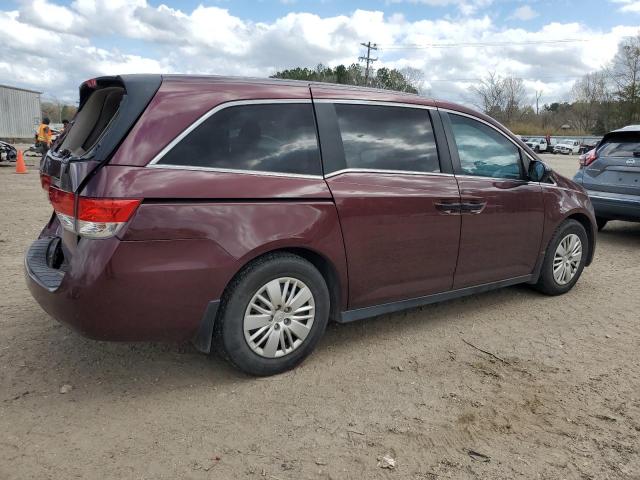 5FNRL5H21EB133070 - 2014 HONDA ODYSSEY LX MAROON photo 3