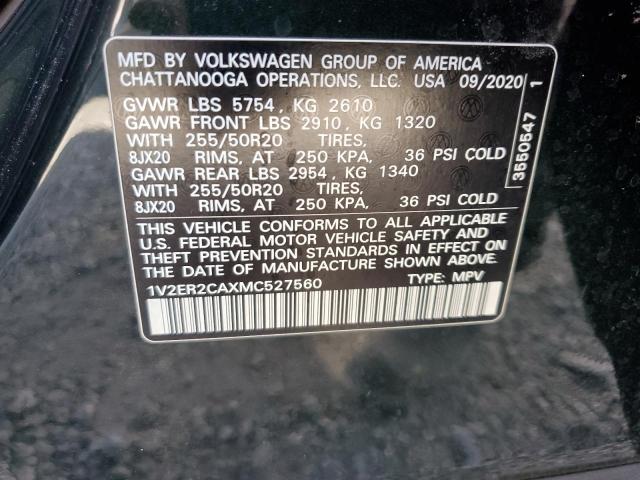 1V2ER2CAXMC527560 - 2021 VOLKSWAGEN ATLAS SEL Yaşıl foto 14