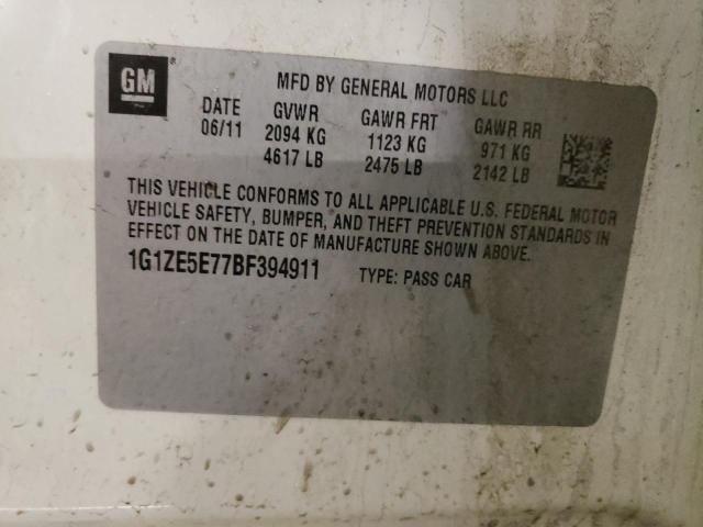 1G1ZE5E77BF394911 - 2011 CHEVROLET MALIBU LTZ Ақ фото 13