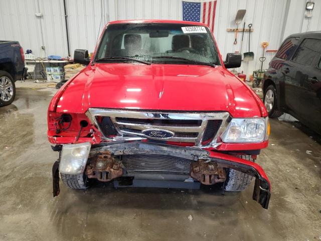 1FTKR1ED8APA53568 - 2010 FORD RANGER SUPER CAB RED photo 5