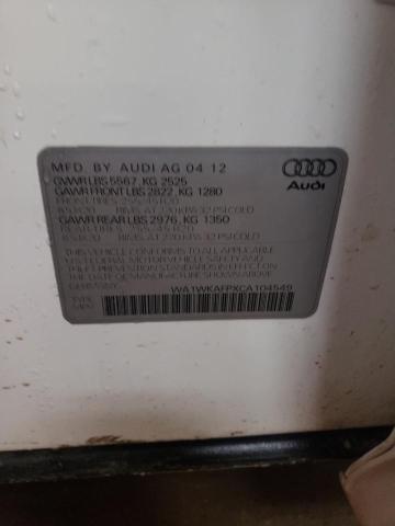 WA1WKAFPXCA104549 - 2012 AUDI Q5 PRESTIGE WHITE photo 13