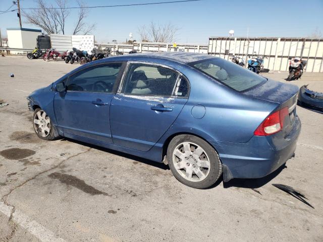 19XFA16559E007563 - 2009 HONDA CIVIC LX BLUE photo 2