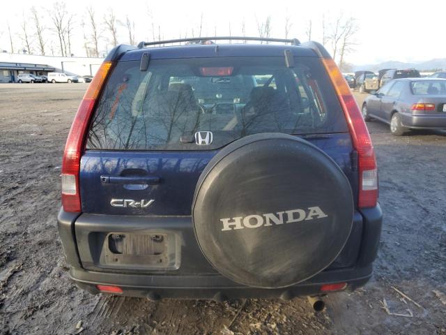 JHLRD78492C030727 - 2002 HONDA CR-V LX BLUE photo 6