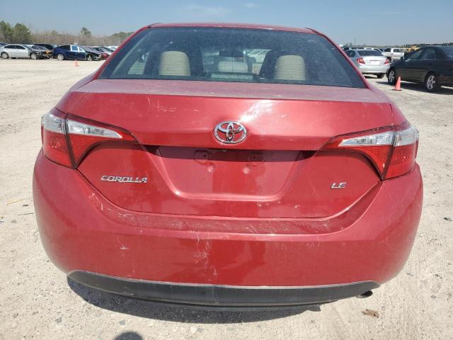 5YFBURHE2GP437337 - 2016 TOYOTA COROLLA L RED photo 6