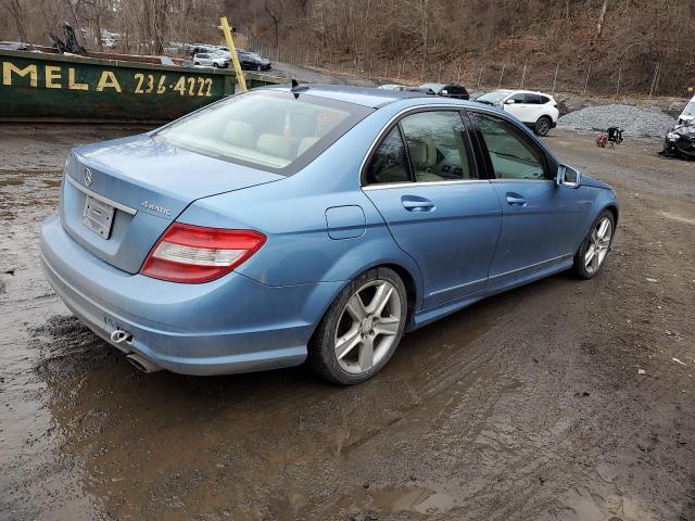 WDDGF8BB3AR105547 - 2010 MERCEDES-BENZ C 300 4MATIC BLUE photo 3