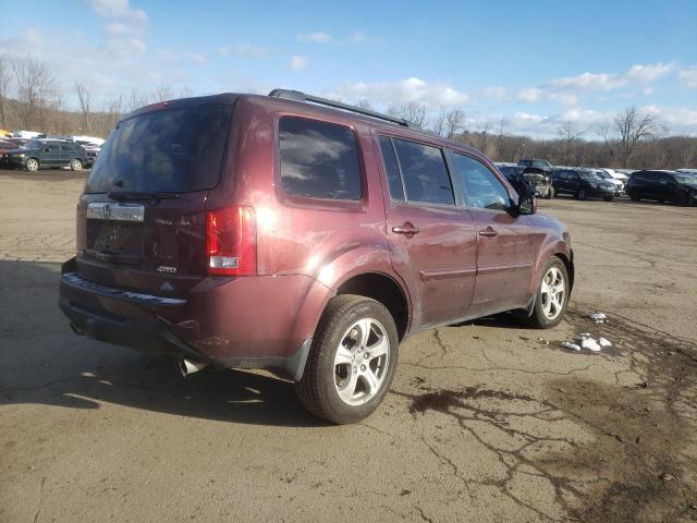 5FNYF4H5XCB078381 - 2012 HONDA PILOT EXL BURGUNDY photo 3