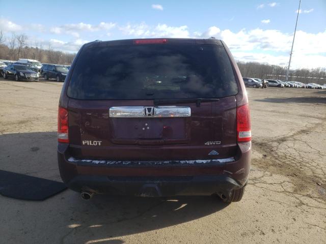 5FNYF4H5XCB078381 - 2012 HONDA PILOT EXL BURGUNDY photo 6