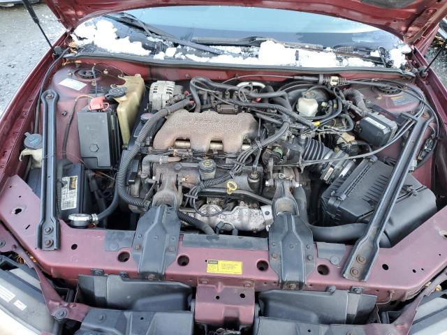 1G2WK52J71F256386 - 2001 PONTIAC GRAND PRIX SE RED photo 11