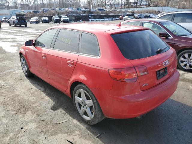 WAUHF78P08A042070 - 2008 AUDI A3 2.0 RED photo 2