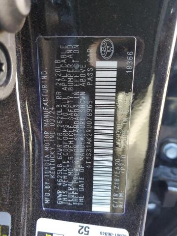 4T1S31AK2RU078965 - 2024 TOYOTA CAMRY SE NIGHT SHADE BLACK photo 12