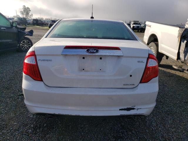 3FAHP0JG9CR265360 - 2012 FORD FUSION SEL WHITE photo 6