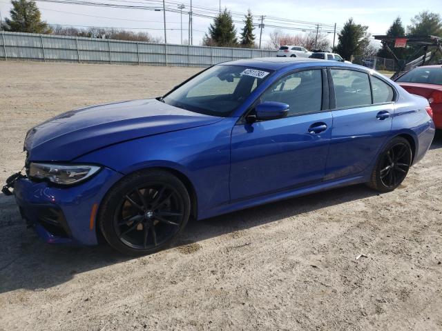 WBA5R7C59KAJ81654 - 2019 BMW 330XI BLUE photo 1