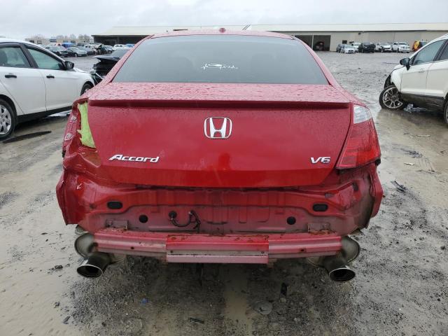 1HGCS22828A005861 - 2008 HONDA ACCORD EXL RED photo 6