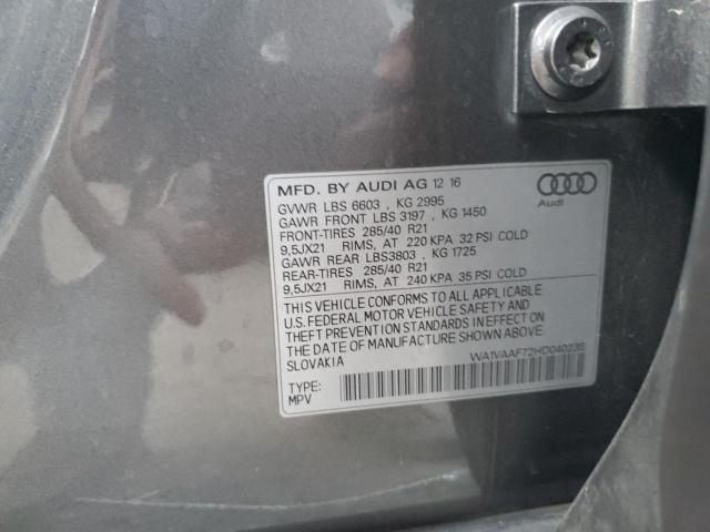 WA1VAAF72HD040236 - 2017 AUDI Q7 PRESTIGE 灰色 照片 13