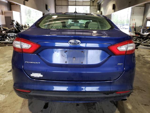 3FA6P0H75DR119133 - 2013 FORD FUSION SE BLUE photo 6