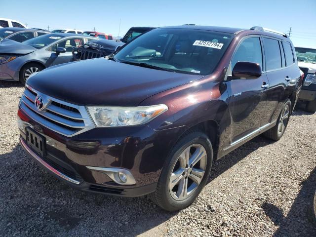 5TDDK3EH1DS222593 - 2013 TOYOTA HIGHLANDER LIMITED MAROON photo 1