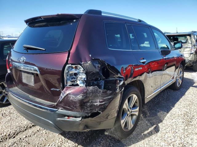 5TDDK3EH1DS222593 - 2013 TOYOTA HIGHLANDER LIMITED MAROON photo 3