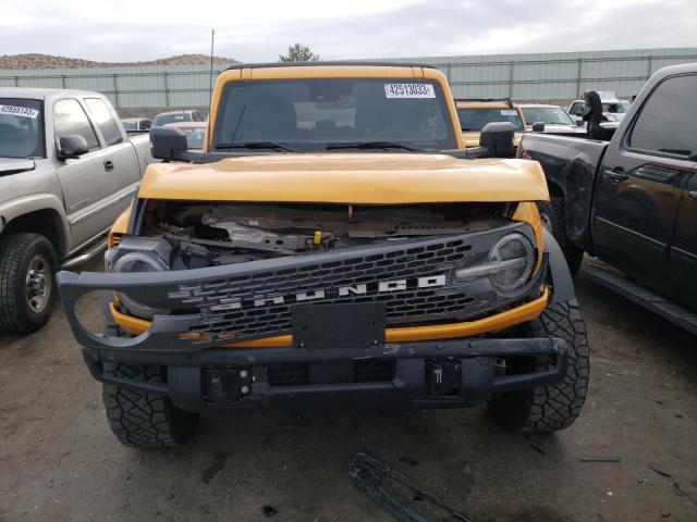 1FMEE5DH8MLA86503 - 2021 FORD BRONCO BASE YELLOW photo 5