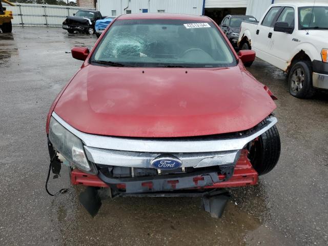 3FAHP0HGXBR190706 - 2011 FORD FUSION SE RED photo 5