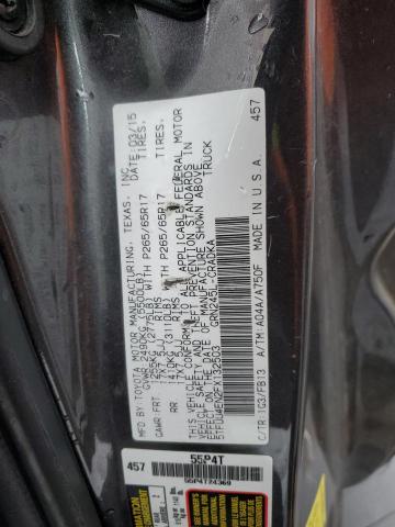 5TFUU4EN2FX132503 - 2015 TOYOTA TACOMA ACCESS CAB გრაფიტი ფოტო 12