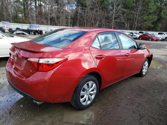 2T1BURHE3FC417225 - 2015 TOYOTA COROLLA L RED photo 3