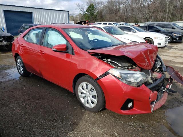 2T1BURHE3FC417225 - 2015 TOYOTA COROLLA L RED photo 4