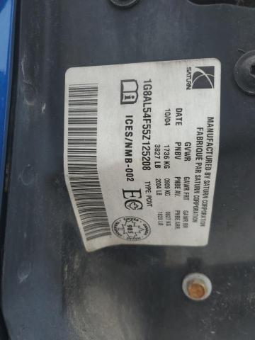 1G8AL54F55Z125208 - 2005 SATURN ION LEVEL 3 Mavi foto 12