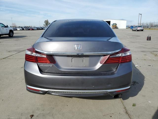 1HGCR2F33GA134460 - 2016 HONDA ACCORD LX GRAY photo 6