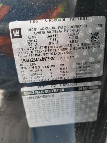 LRBFX2SA1KD075632 - 2019 BUICK ENVISION ESSENCE Սև լուսանկար 13