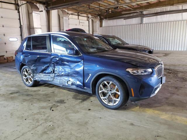 5UX53DP00N9N01224 - 2022 BMW X3 XDRIVE30I BLUE photo 4