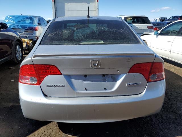 JHMFA36297S006782 - 2007 HONDA CIVIC HYBRID SILVER photo 6