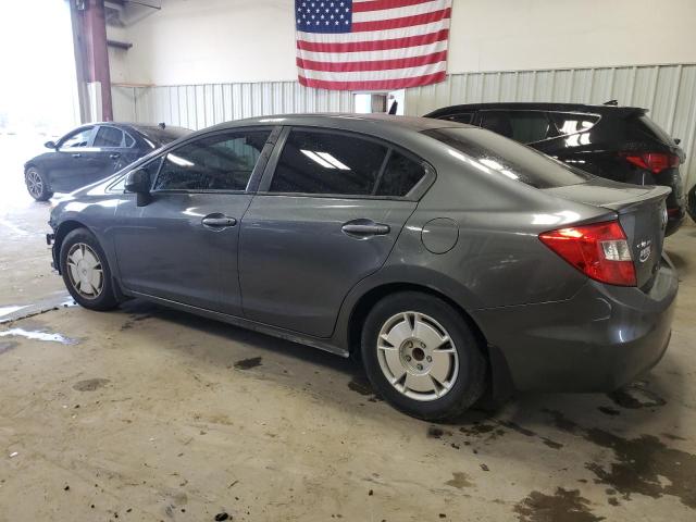 2HGFB2F6XCH329186 - 2012 HONDA CIVIC HF GRAY photo 2