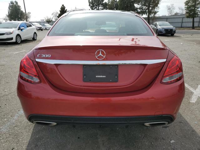 55SWF4JB0GU154251 - 2016 MERCEDES-BENZ C 300 RED photo 6