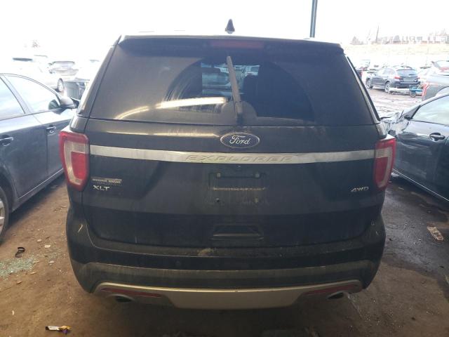 1FM5K8D88HGB01235 - 2017 FORD EXPLORER XLT BLACK photo 6