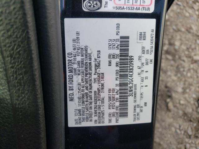 3LNHL2GC4CR820989 - 2012 LINCOLN MKZ BLACK photo 13