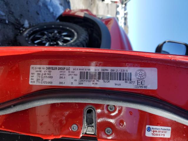 1C6RR7MT5FS527188 - 2015 RAM 1500 SPORT RED photo 12